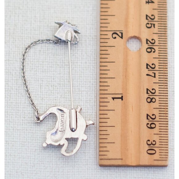 Vintage Silver Tea Party Stick Pin by Avon - T4 - Picture 2 of 2